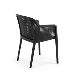 Fauteuil\u0020ANTIBES\u0020Polypropyl\u00E8ne\u002056x60x81cm\u0020Noir