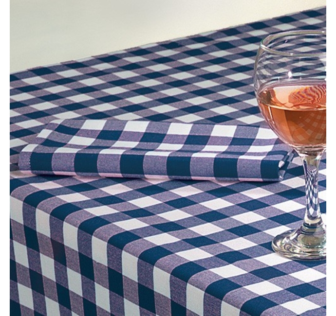 Serviette de table tissu Capri Carreaux Bleu