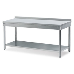 Table de Travail inox Adossée 1200X600 Fixe - Henri Julien