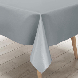 Nappe Toile Cirée Uni Gris Perle 220x120 - Henri Julien