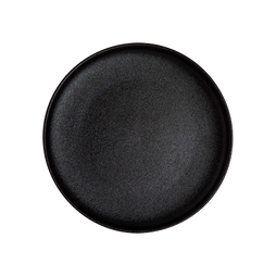 Assiette plate bord droit ALL BLACK Ø260xh35mm Porcelaine Noir - Henri Julien