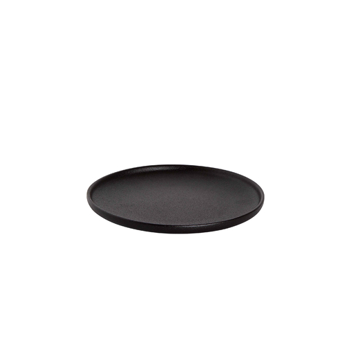 Assiette dessert bord droit ALL BLACK Ø190xh20mm Porcelaine Noir - Henri Julien