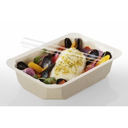 65 Barquettes scellables 750cc carton naturel 'Food K' - Henri Julien