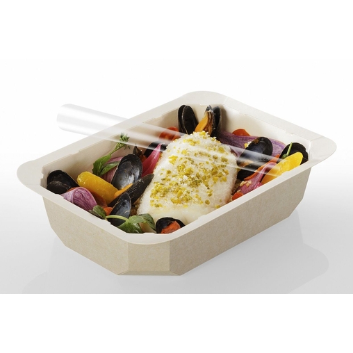 65 Barquettes scellables 750cc carton naturel 'Food K' - Henri Julien