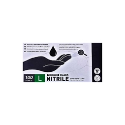 100 Gants Nitrile Noir Taille L - Henri Julien