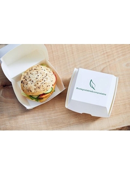 Boîte Hamburger Compostable et Biodégradable