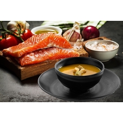 Assiette\u0020plate\u0020\u00D8195mm\u0020BLACK\u0020LINE\u0020M\u00E9lamine\u0020\u002D\u0020Pujadas