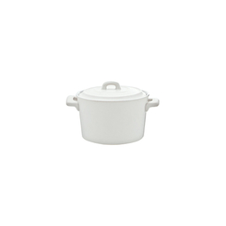 Cocotte + couvercle Ø100mm Blanc - Henri Julien