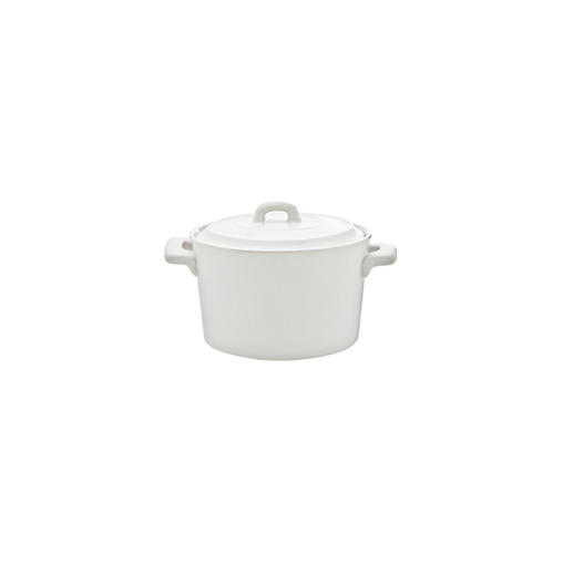 Cocotte + couvercle Ø100mm Blanc - Henri Julien