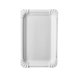 250 Assiettes plate carton blanc 130x200 - Henri Julien