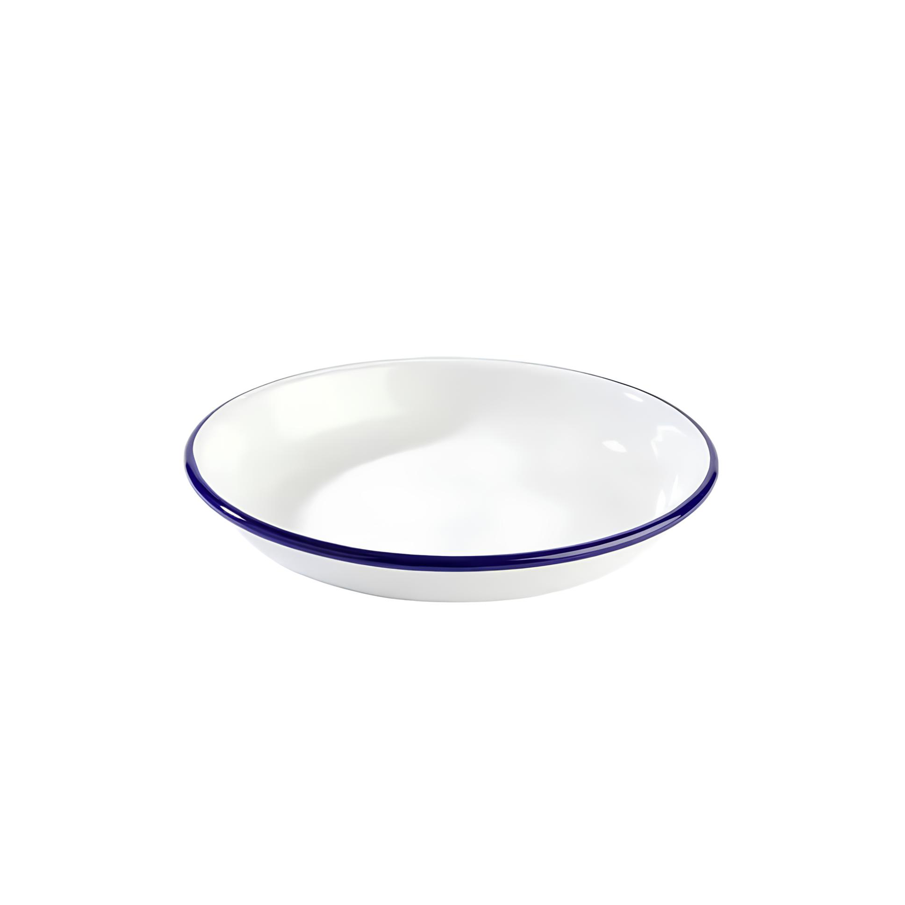 Salad Bowl TOLE EMAILLEE Blanc filet - Cobalt Ø220mm - APS - Henri Julien