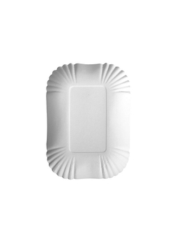 Assiette barquette carton 130x175 Blanc