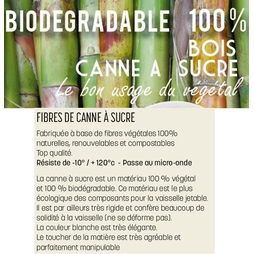 50 Assiettes Carrée 200x200 Biodégradable - Henri Julien