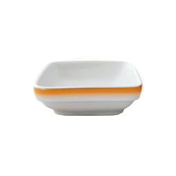 Ravier Carré Porcelaine Fresh Orange 110x110 - Henri Julien