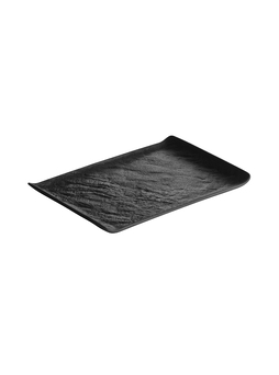 Assiette rectangle LIVELLI BLACK 300x210mm Porcelaine Noir 