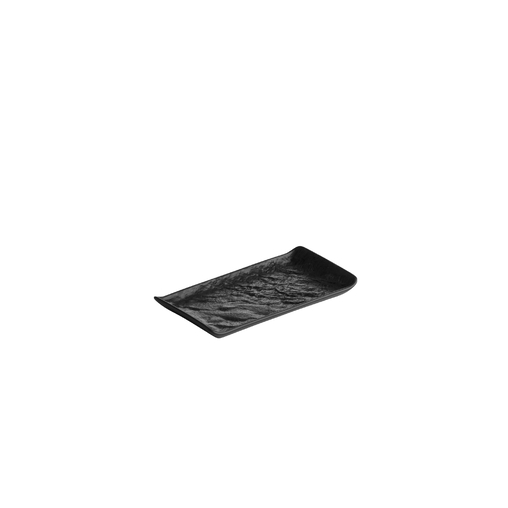 Assiette rectangle LIVELLI BLACK 150x80mm Porcelaine Noir - Henri Julien