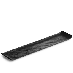 Plat de service LIVELLI BLACK 460x100mm Porcelaine Noir - Henri Julien