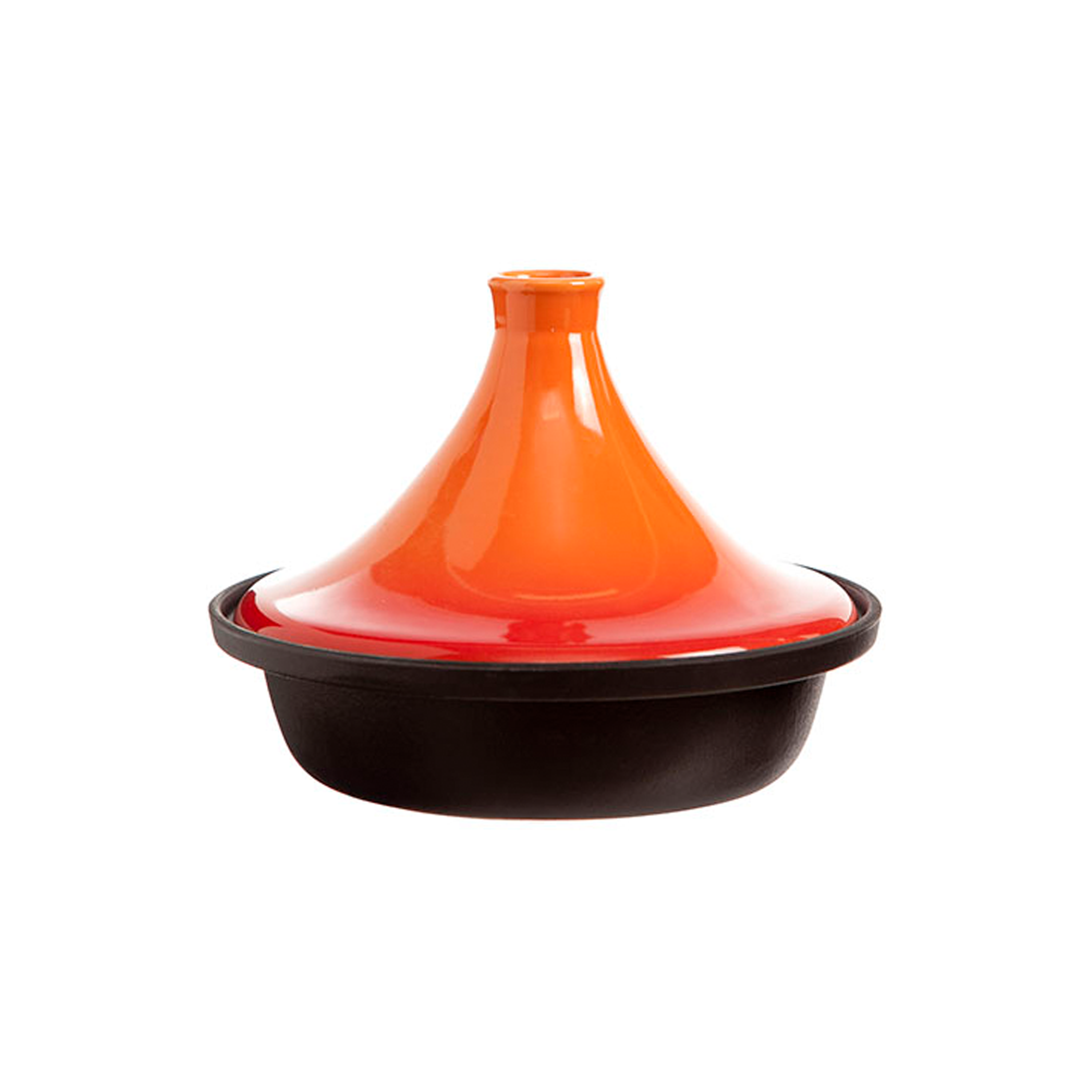 Tajine + couvercle orange Ø250xh220mm - Henri Julien