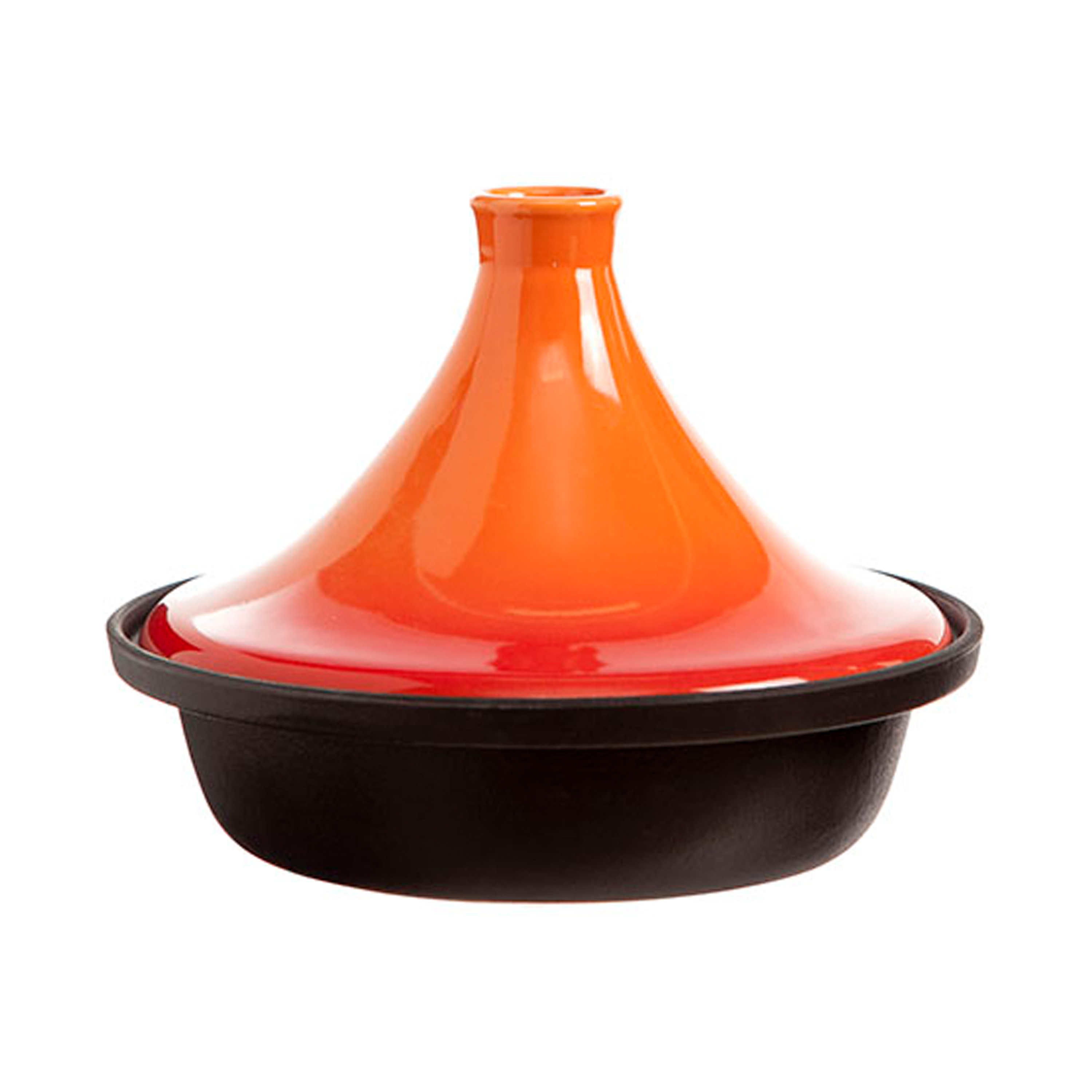 Tajine + couvercle orange Ø300xh265mm - Henri Julien