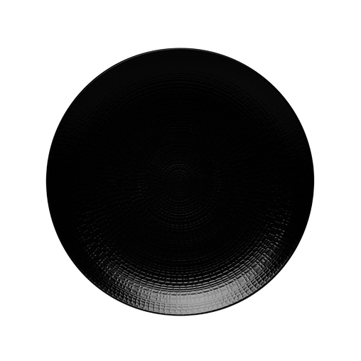 Assiette plate MODULO NATURE PIERRE DE LAVE Ø280mm Grès Noir - Henri Julien