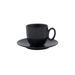 Tasse café MODULO NATURE PIERRE DE LAVE Ø90xh60mm Grès Noir - Henri Julien