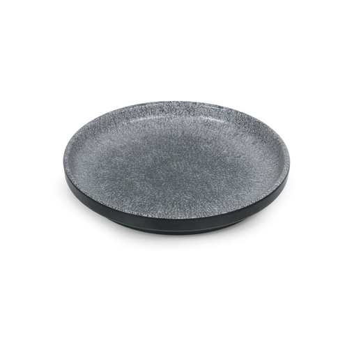 Assiette plate bord droit VOLCANO Ø240xh34mm Mélamine Gris - Pujadas - Henri Julien