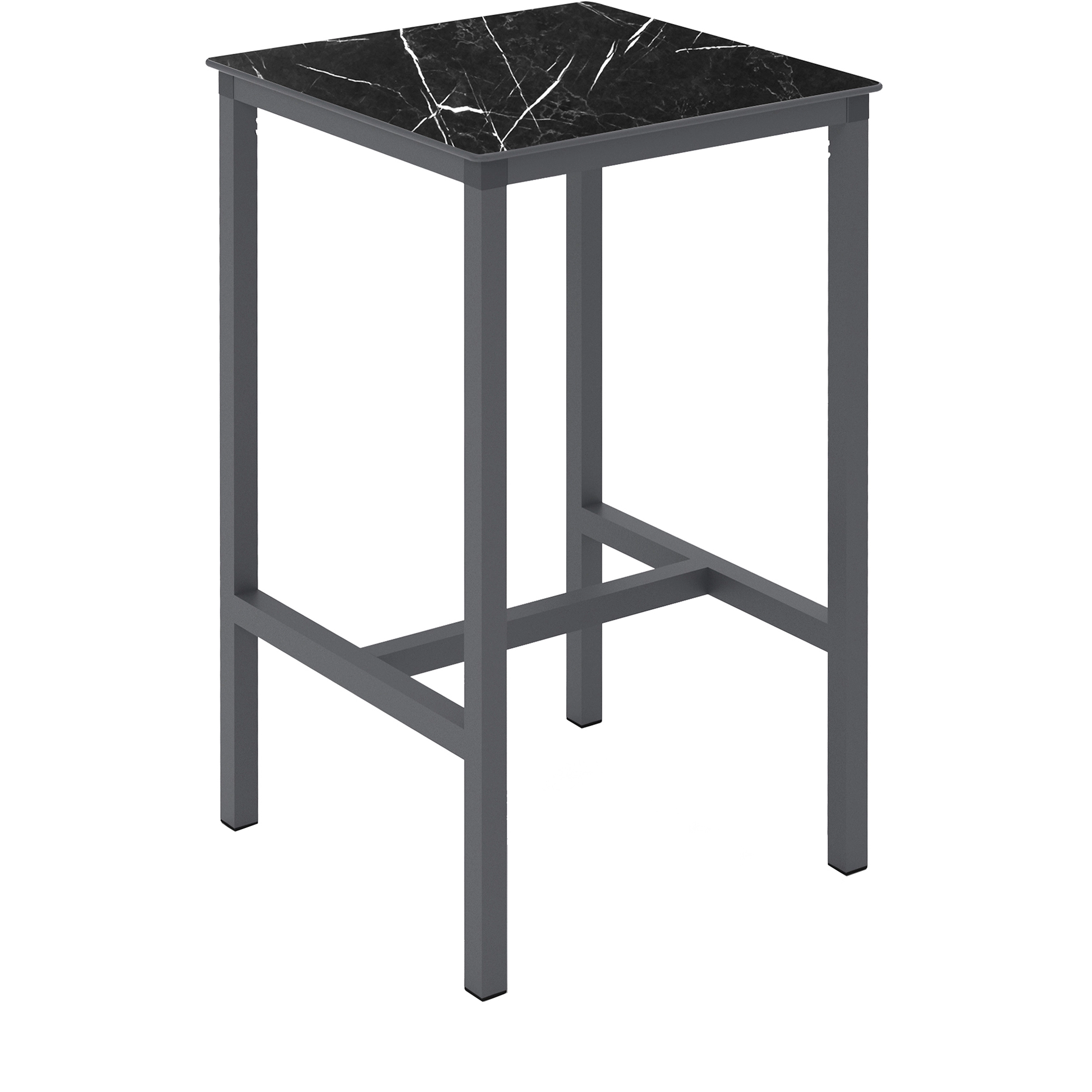 Table haute URBAN 70x70xh110cm Black marble et Anthracite - Ezpeleta - Henri Julien