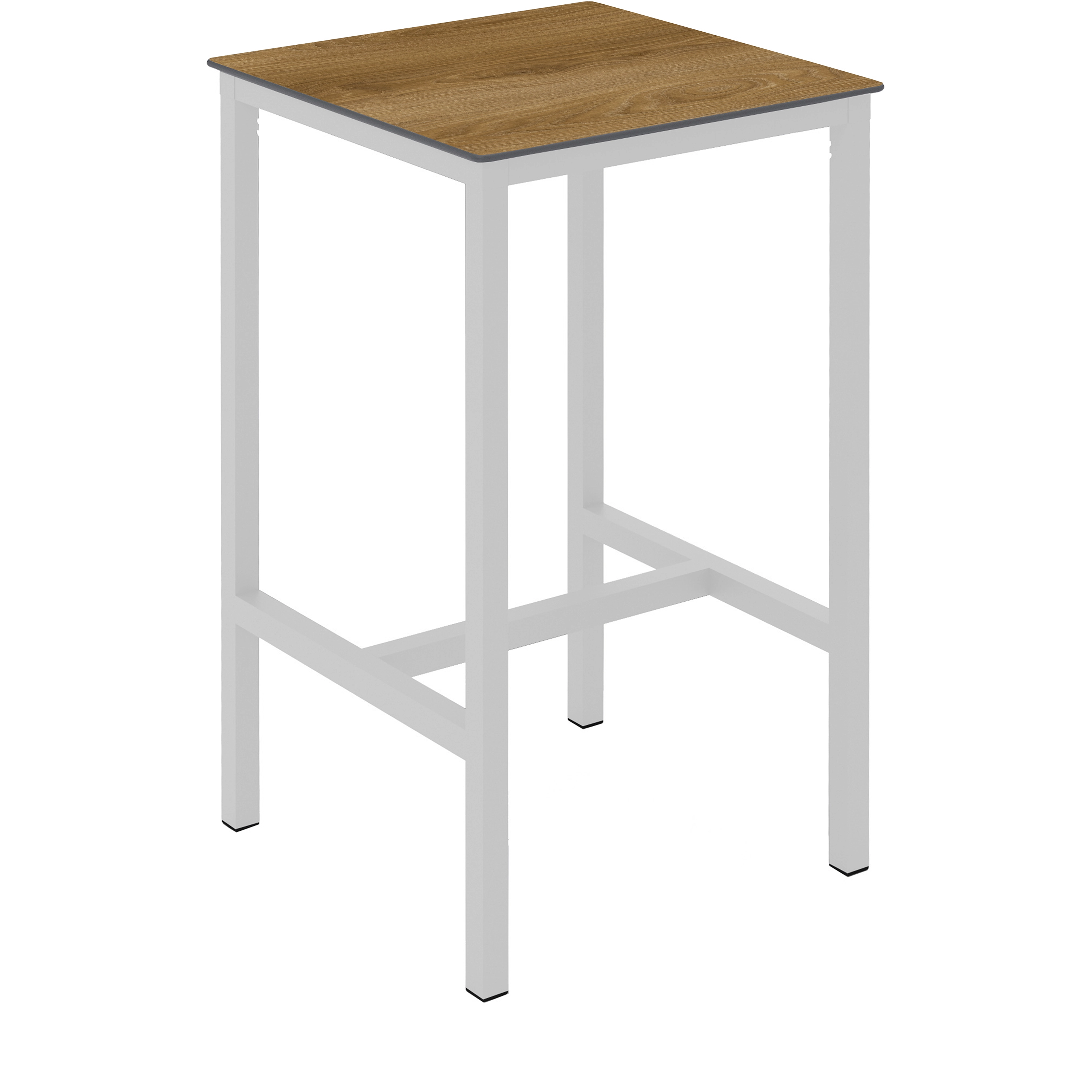 Table haute URBAN 70x70xh110cm Dark oak et White - Ezpeleta - Henri Julien