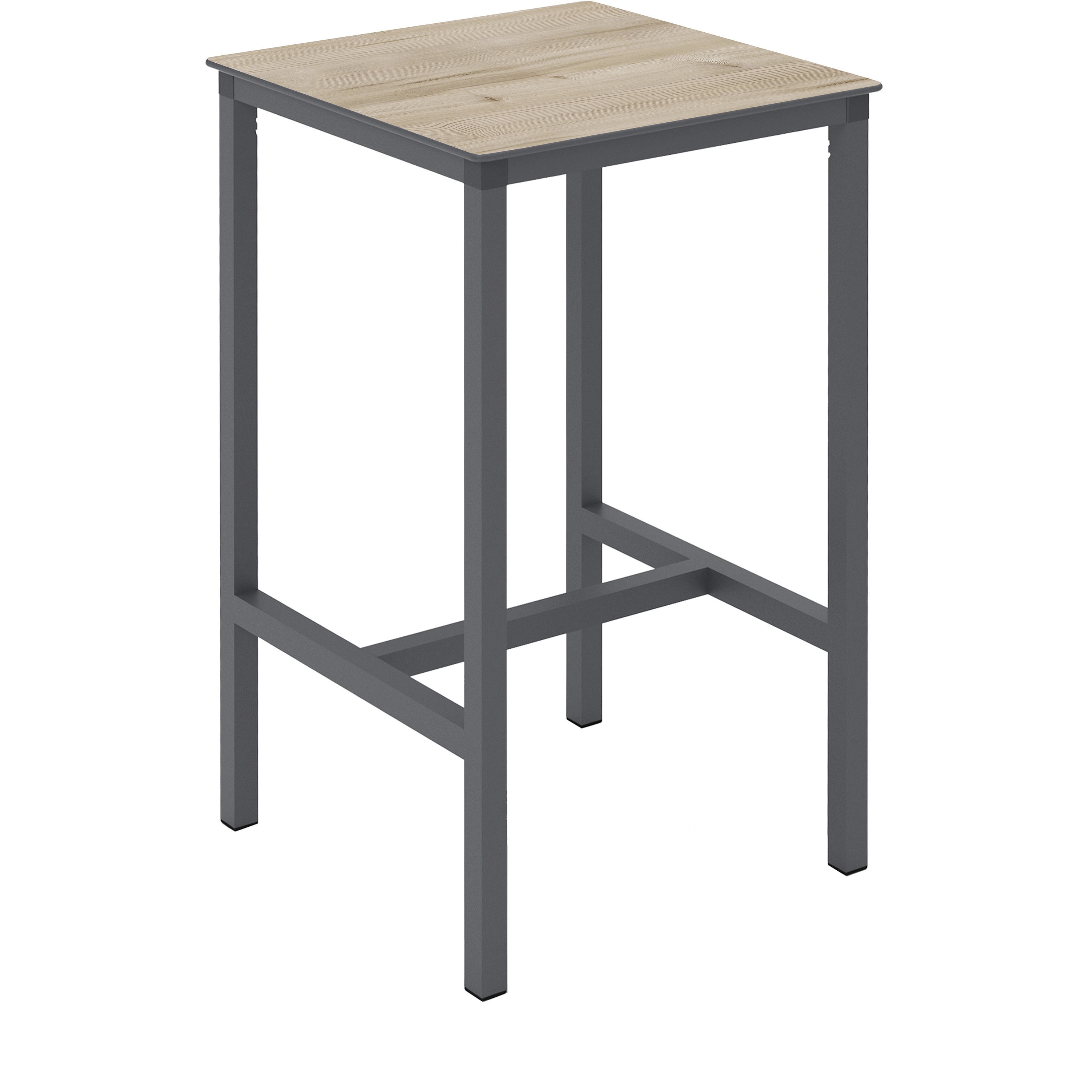 Table haute URBAN 70x70xh110cm Oak et Anthracite - Ezpeleta - Henri Julien