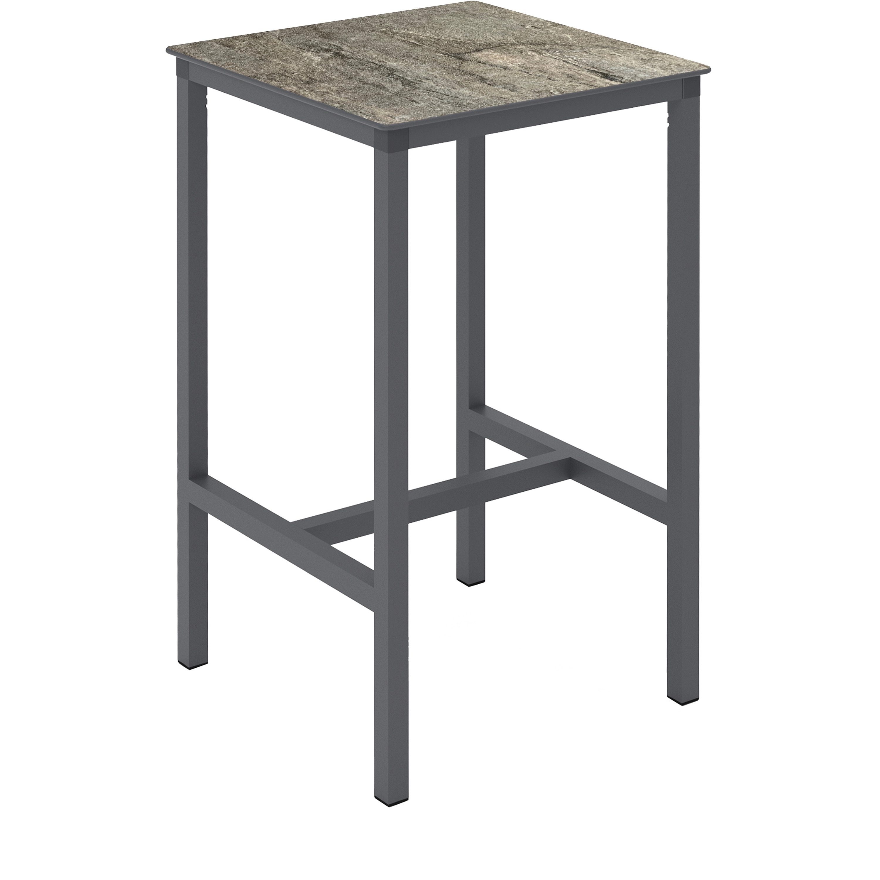 Table haute URBAN 70x70xh110cm Stone et Anthracite - Ezpeleta - Henri Julien