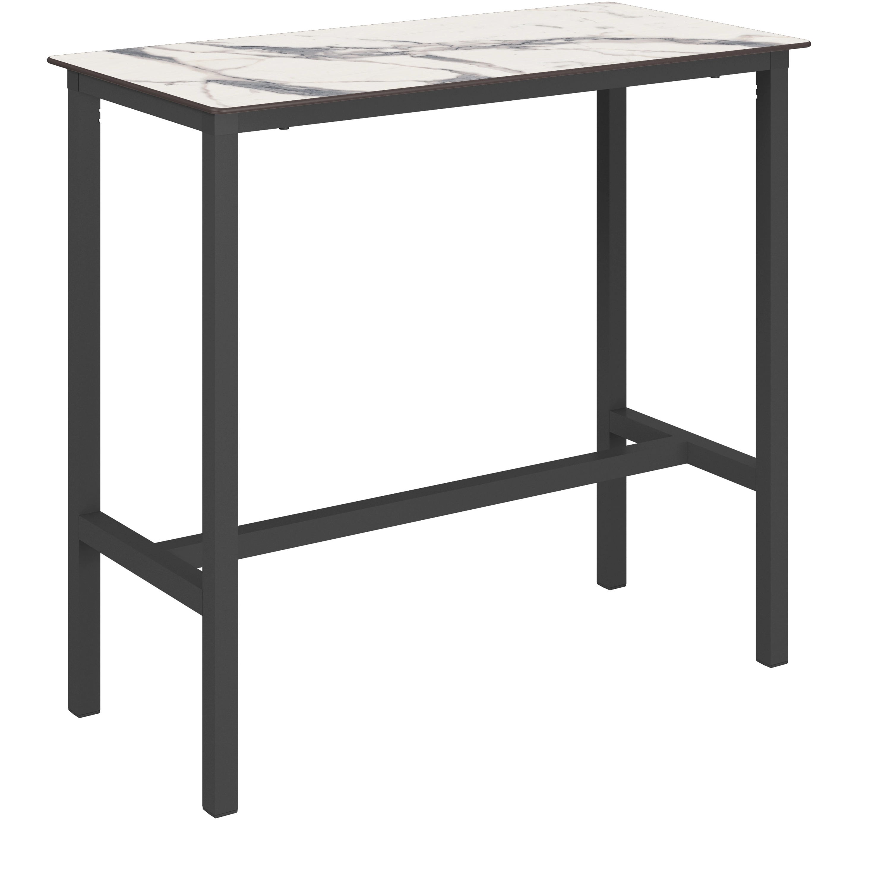 Table haute URBAN 120x60xh110cm White marble et Anthracite - Ezpeleta - Henri Julien