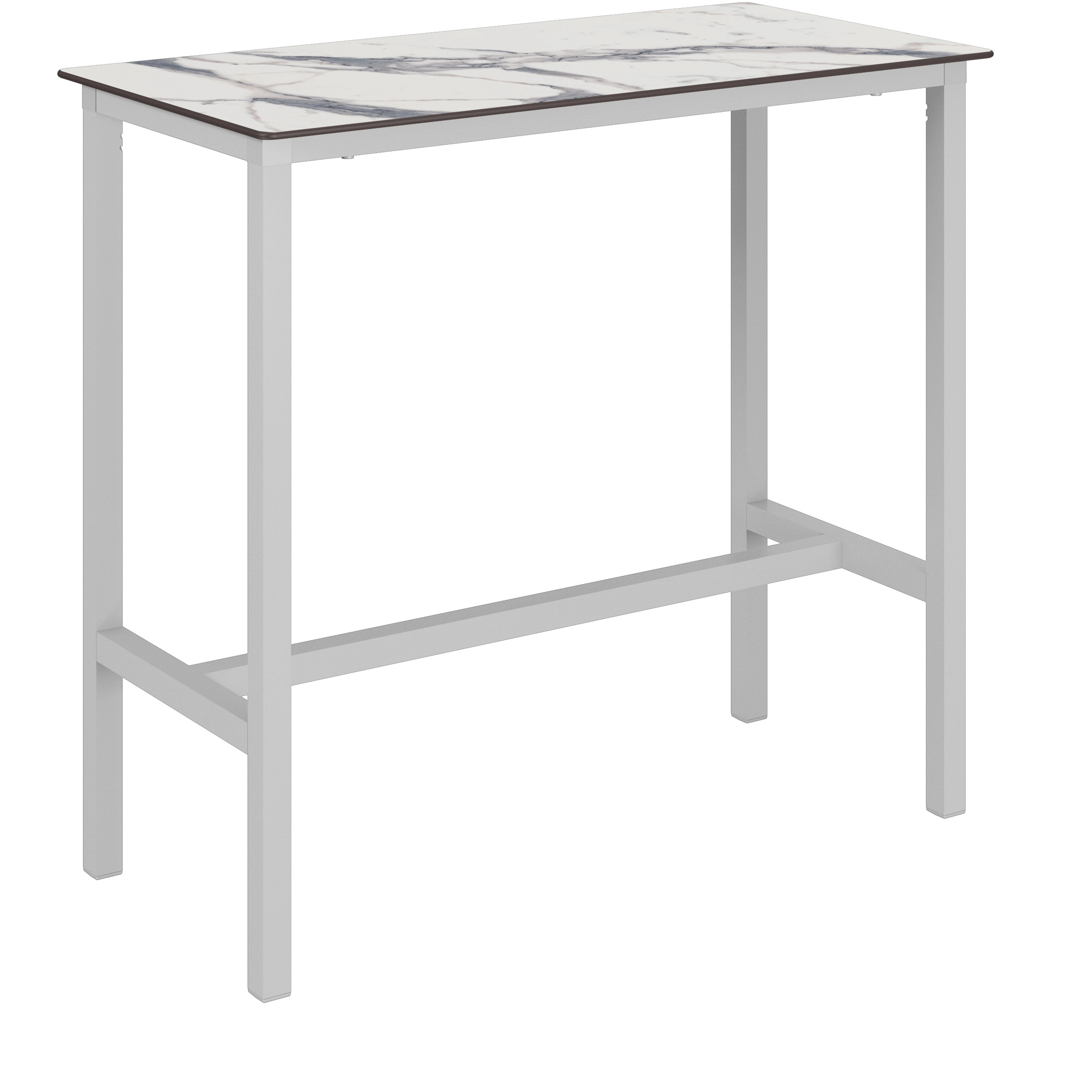 Table haute URBAN 120x60xh110cm White marble et White - Ezpeleta - Henri Julien