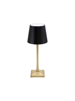 Lampe de table LED ROMA 11x11x26cm Noir/Or