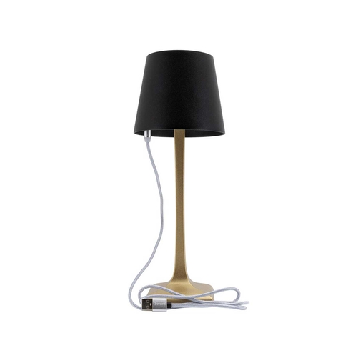 Lampe de table LED ROMA 11x11x26cm Noir/Or - Henri Julien