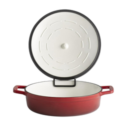 Cocotte avec couvercle 5 STARS Ø280xh70mm 3L Fonte émaillée Rouge - APS - Henri Julien