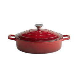 Cocotte avec couvercle 5 STARS Ø280xh70mm 3L Fonte émaillée Rouge - APS - Henri Julien