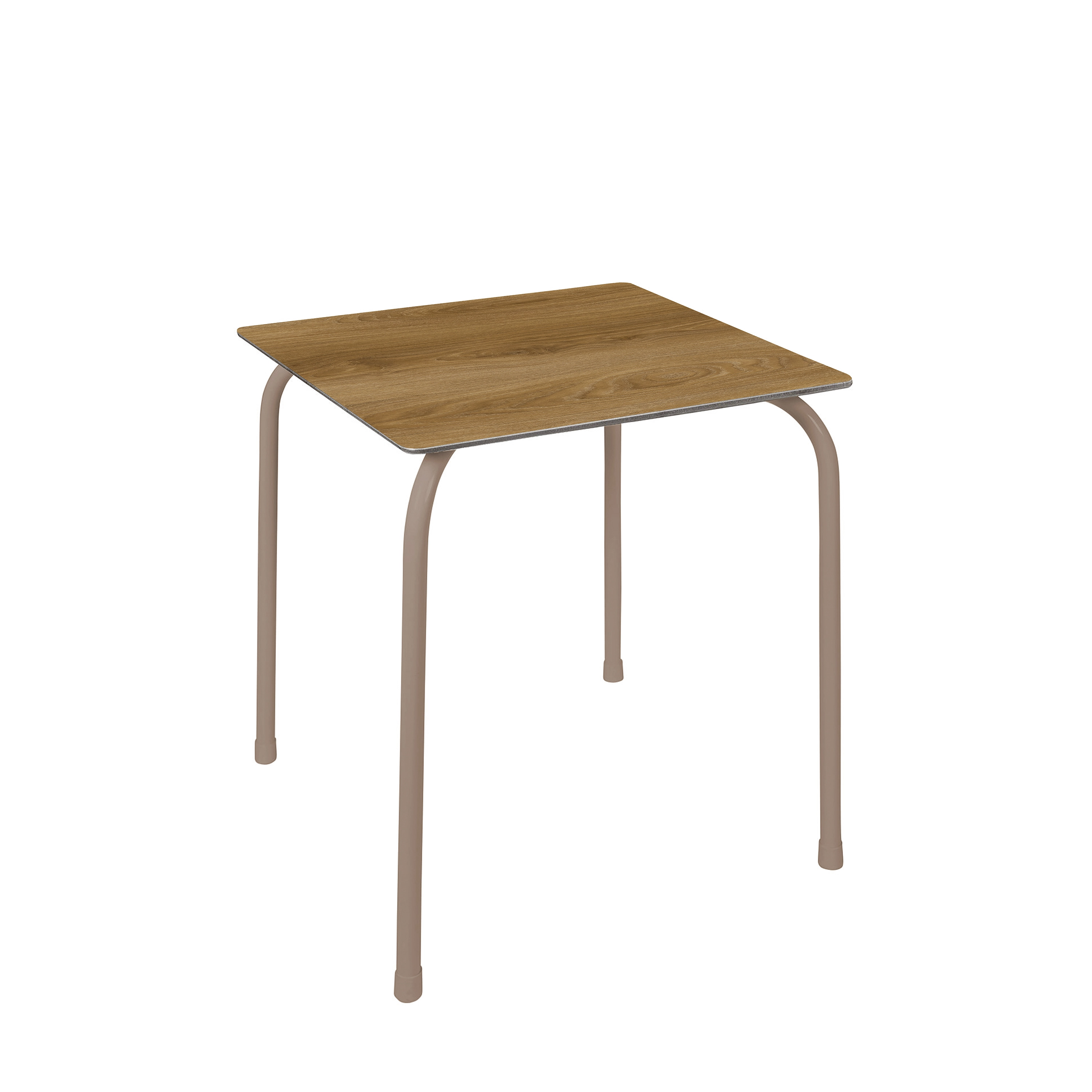 Table RODAS 70x70xh73cm Dark oak et Taupe - Ezpeleta - Henri Julien