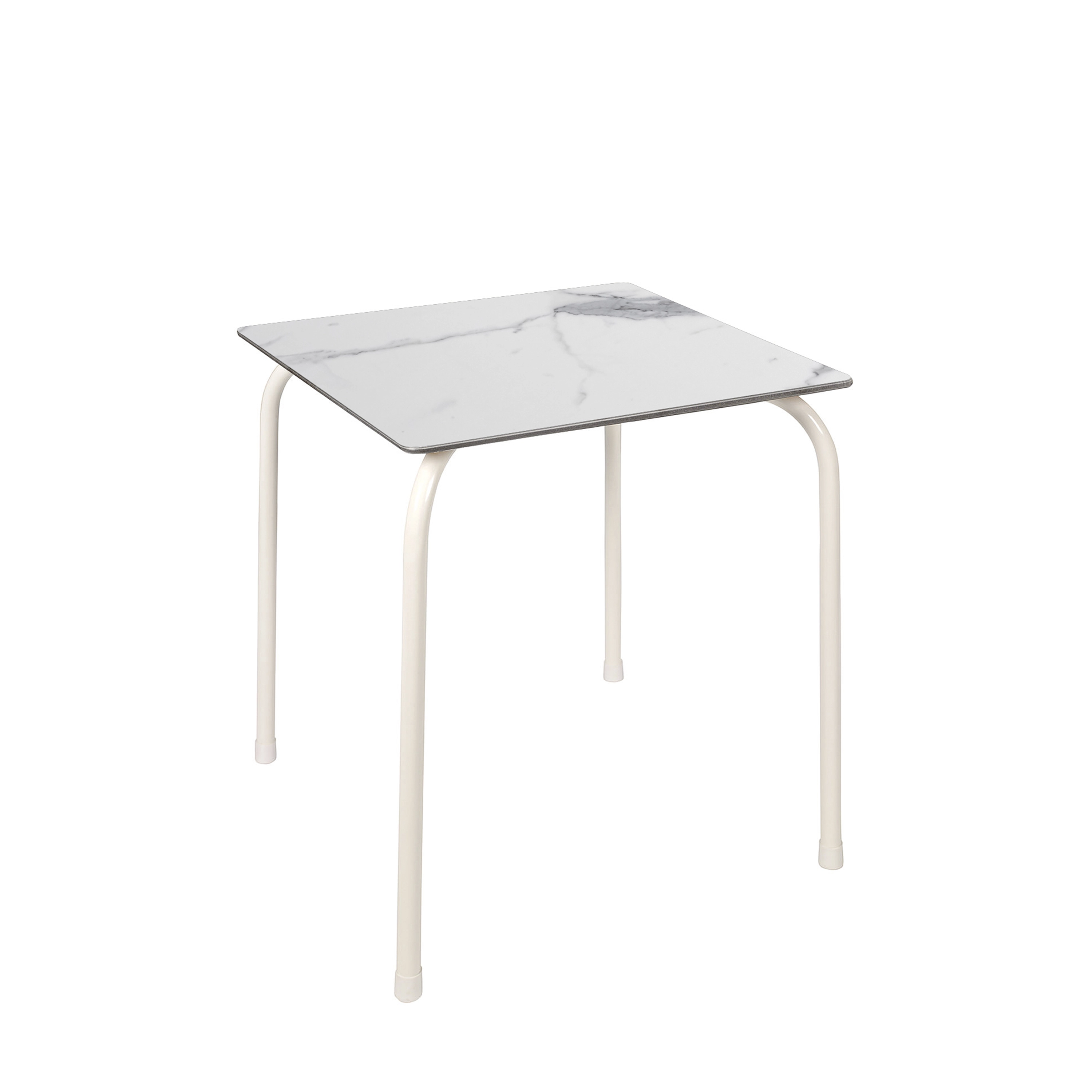 Table RODAS 70x70xh73cm White marble et White - Ezpeleta - Henri Julien