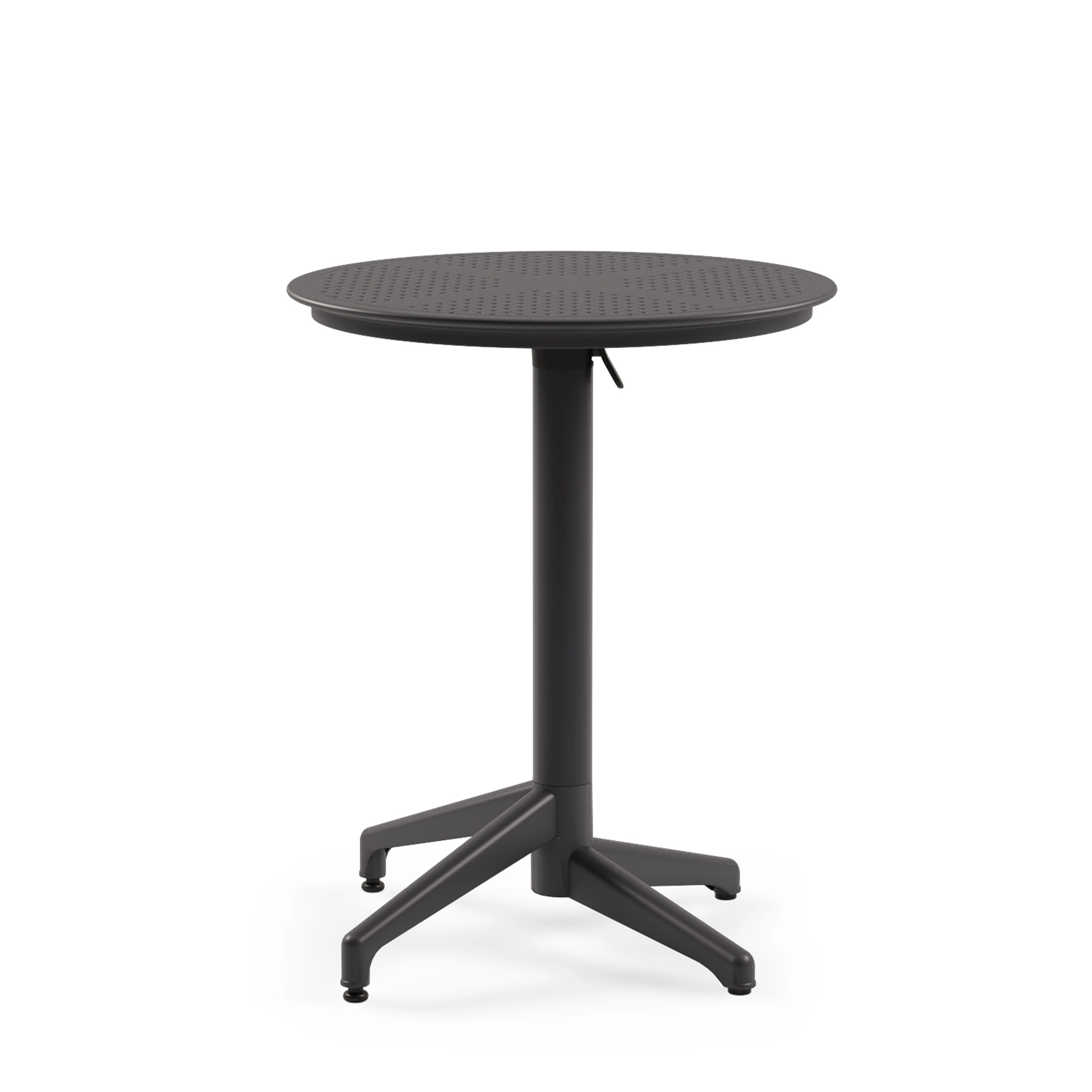 Table RIVIERA polypropylène et aluminium Ø60xh76cm Noir - Henri Julien