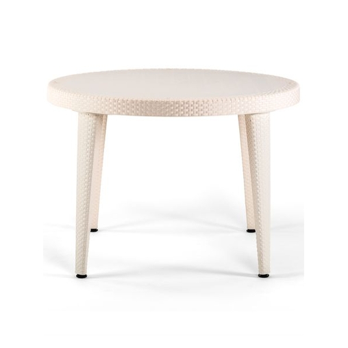 Table 4 pieds ANTIBES Blanc crème Ø110cm - Henri Julien