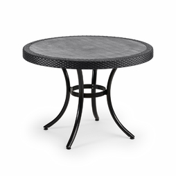 Table pied central ANTIBES Noir Ø110cm - Henri Julien