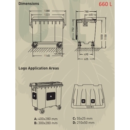 Conteneur grande capacité Atlas - 660 litres - Henri Julien