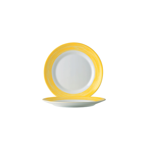 Assiette snack RESTAURANT BRUSH Arcoroc Jaune Ø155 - Henri Julien