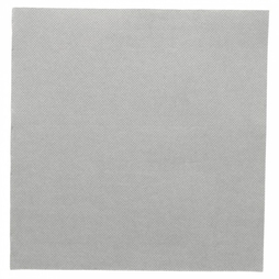 40 Serviettes 2 épaisseurs DOUBLE POINT 38x38cm Gris Argent - Henri Julien