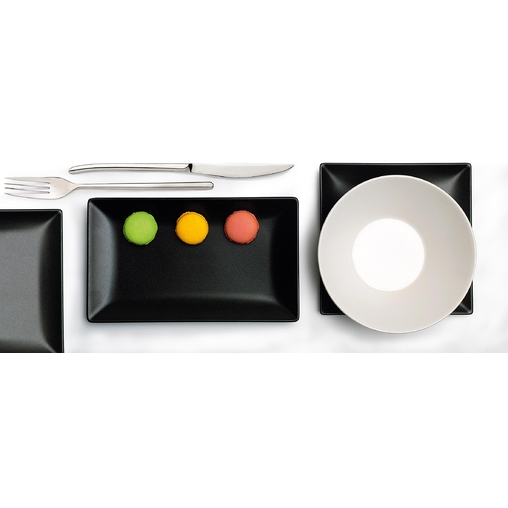 Assiette rectangle STONEWARE 300x200mm Grès Noir - Henri Julien