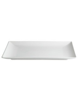 Assiette plate rectangle STONEWARE MAT blanc 250x150