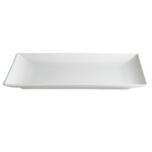 Assiette plate rectangle STONEWARE 250x150mm Grès Blanc - Henri Julien