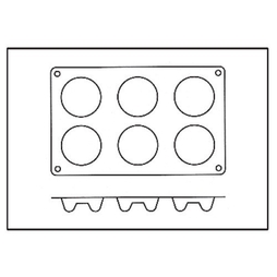 Moule 6 Mini Savarins silicone - Henri Julien