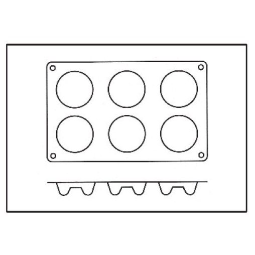 Moule 6 Mini Savarins silicone - Henri Julien