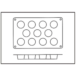 Moule 11 mini Mufins silicone - Henri Julien